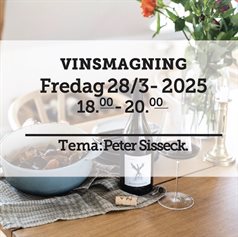 Vinssmagning fredag d. 28 marts 2025 - slikforvoksne.dk